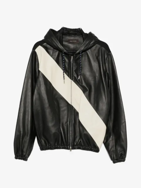 Wales Bonner leather hooded jacket