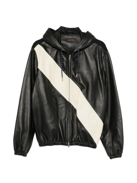 Wales Bonner leather hooded jacket
