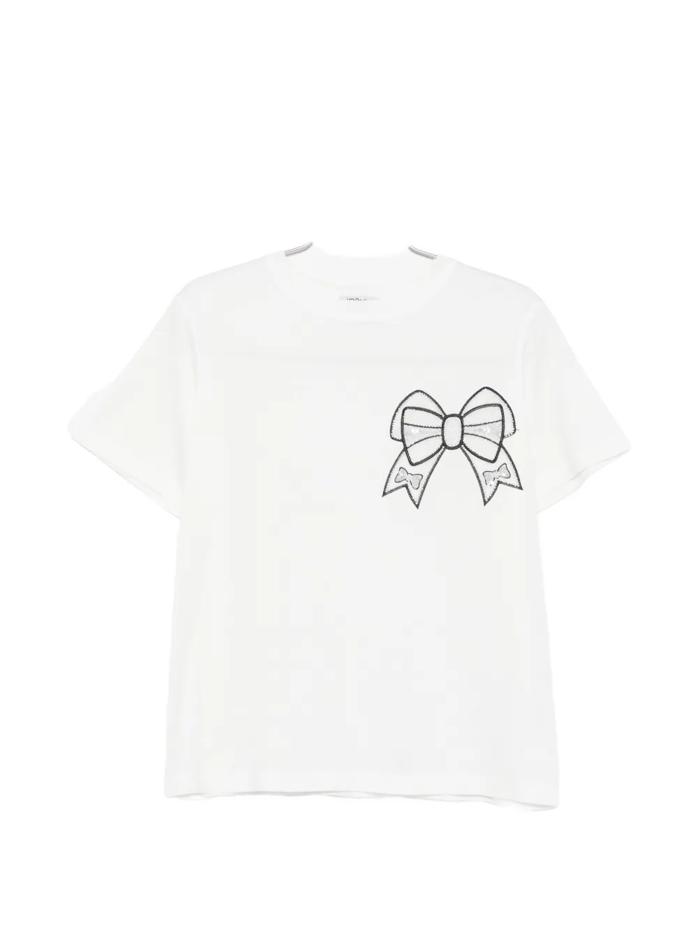Parlor sequin-embellished bow-motif T-shirt - Weiß