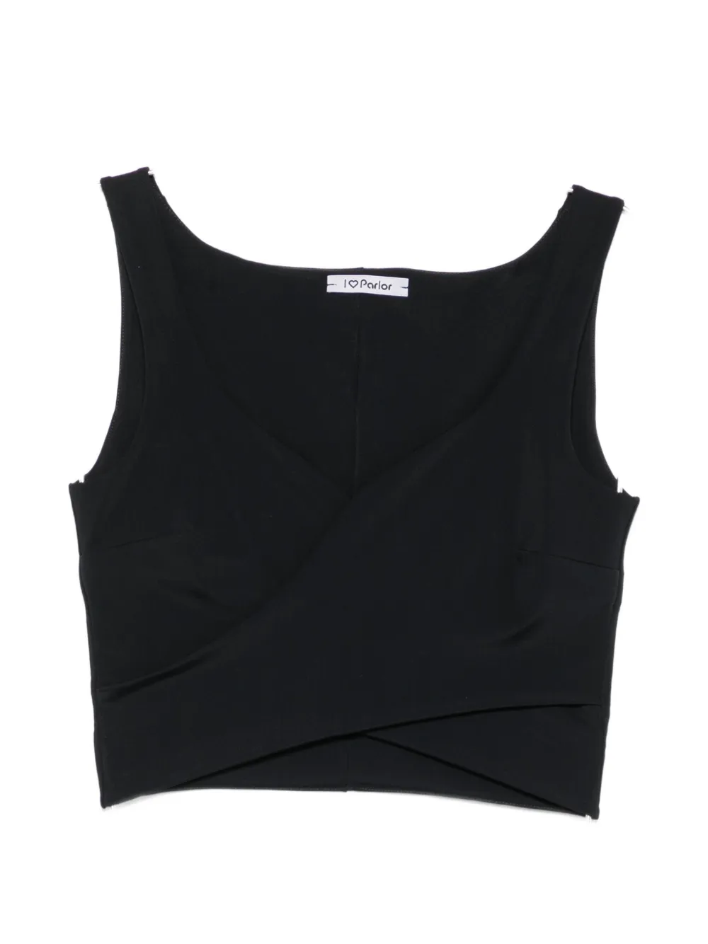 Parlor crossover-style tank top - Nero