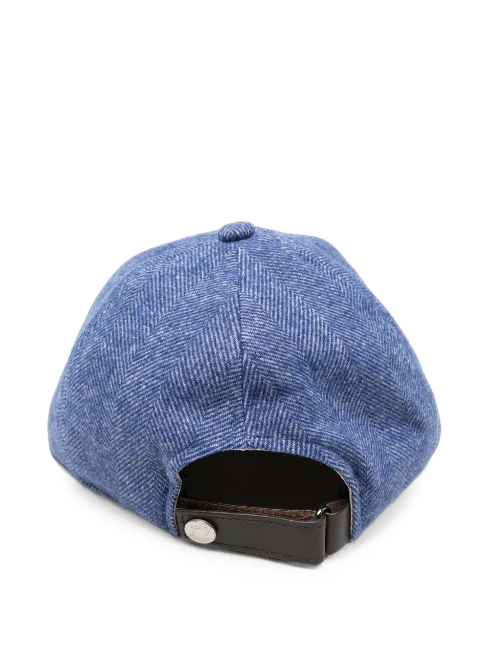 Jacob Cohën Honkbalpet met geborduurd logo en visgraatpatroon Blauw