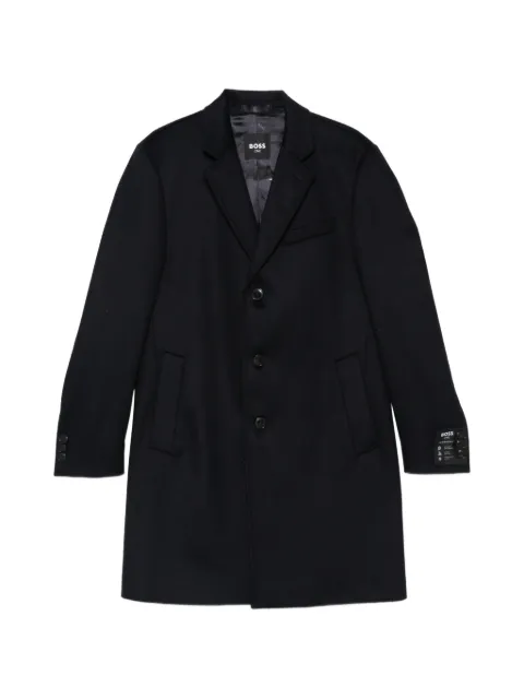 BOSS notch-lapel single-breasted coat