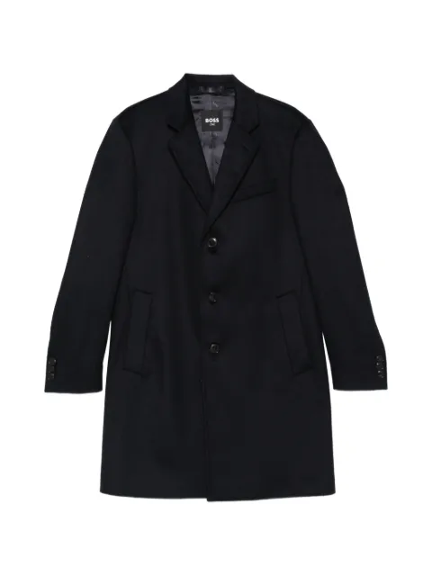 BOSS notch-lapel single-breasted coat