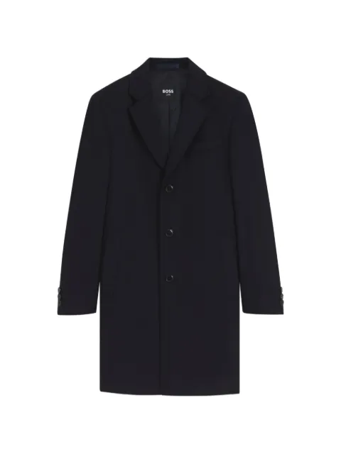 BOSS slim-fit formal wool coat with cashmere