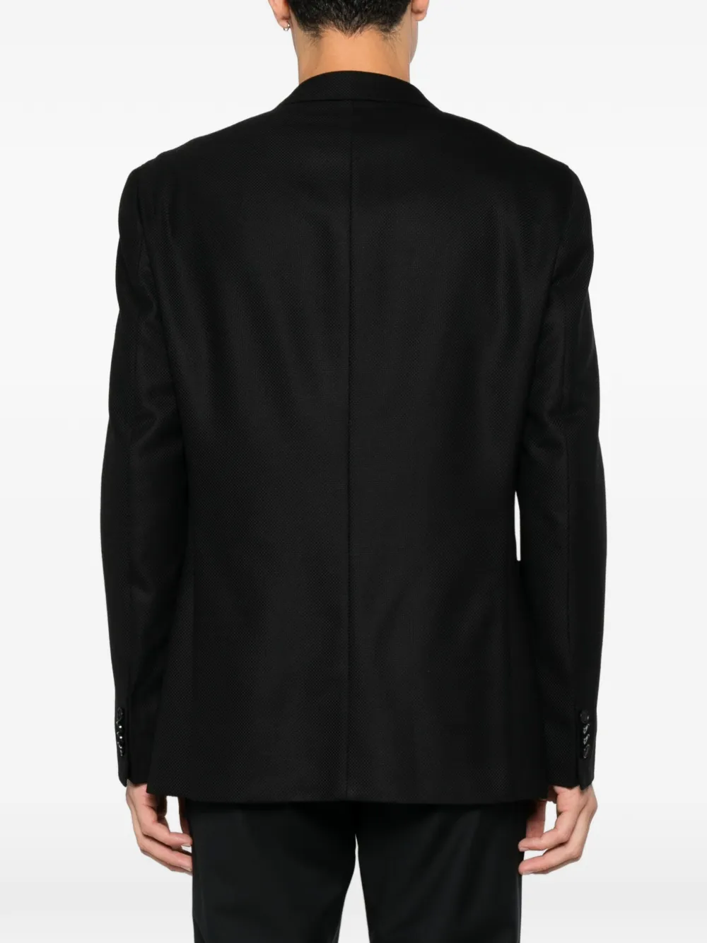 BOSS Blazer met enkele rij knopen Zwart