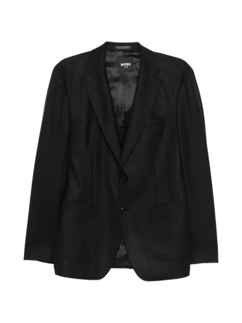BOSS textured single-breasted blazer