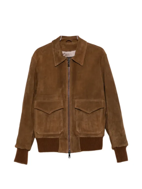 Giorgio Brato suede-finish zip-up jacket