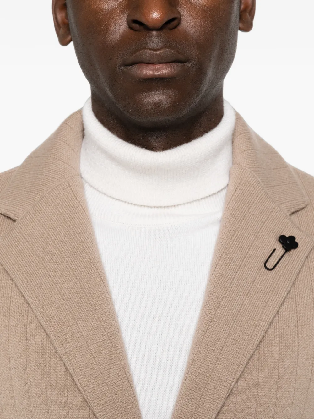 Lardini Blazer met enkele rij knopen Beige