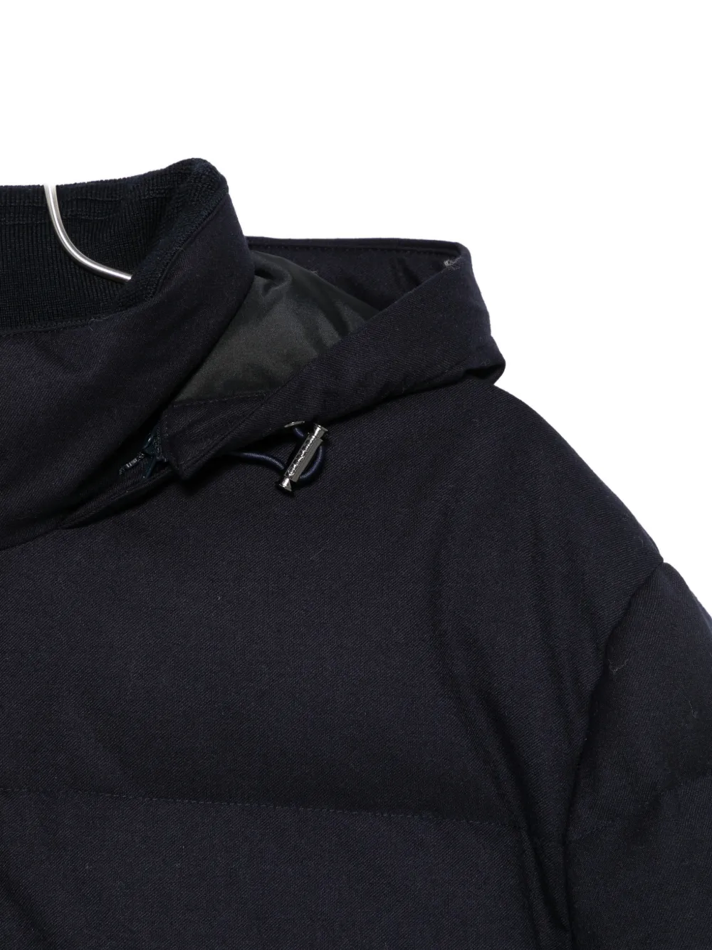 Canali hooded padded jacket Blauw