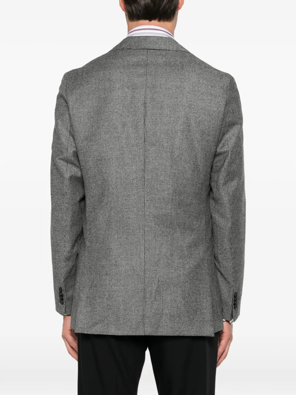 BOSS houndstooth-pattern blazer Grijs
