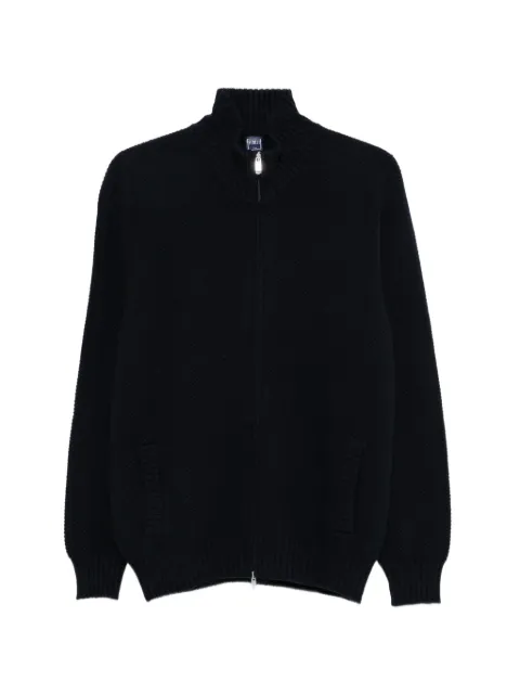 Fedeli textured-knit zip-up cardigan