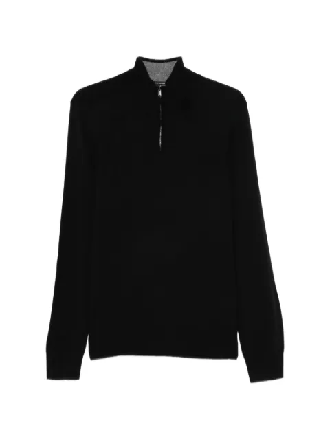 BOSS quarter-zip knitted sweater