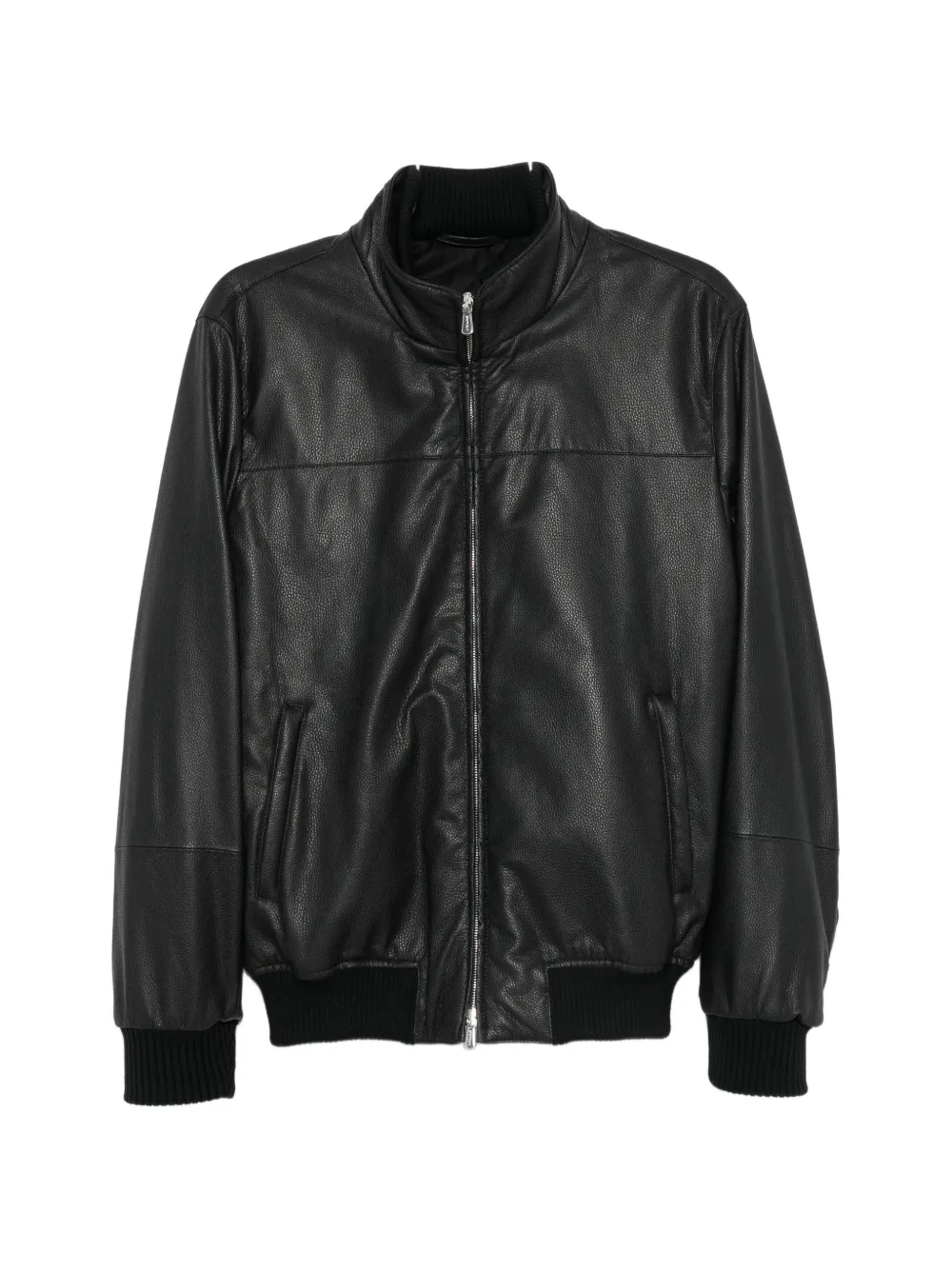 Enrico Mandelli zip-up leather jacket - Nero