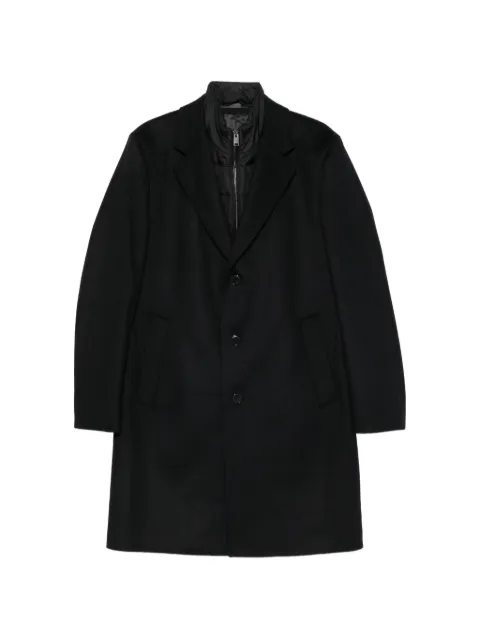 BOSS layered single-breasted coat