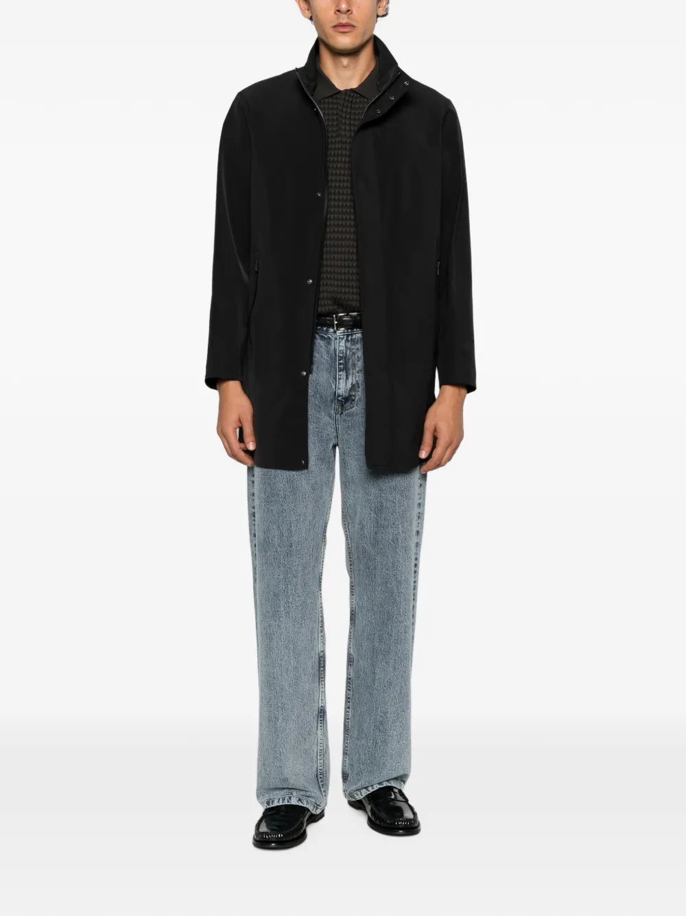 Emporio Armani Jack met hoge hals Zwart
