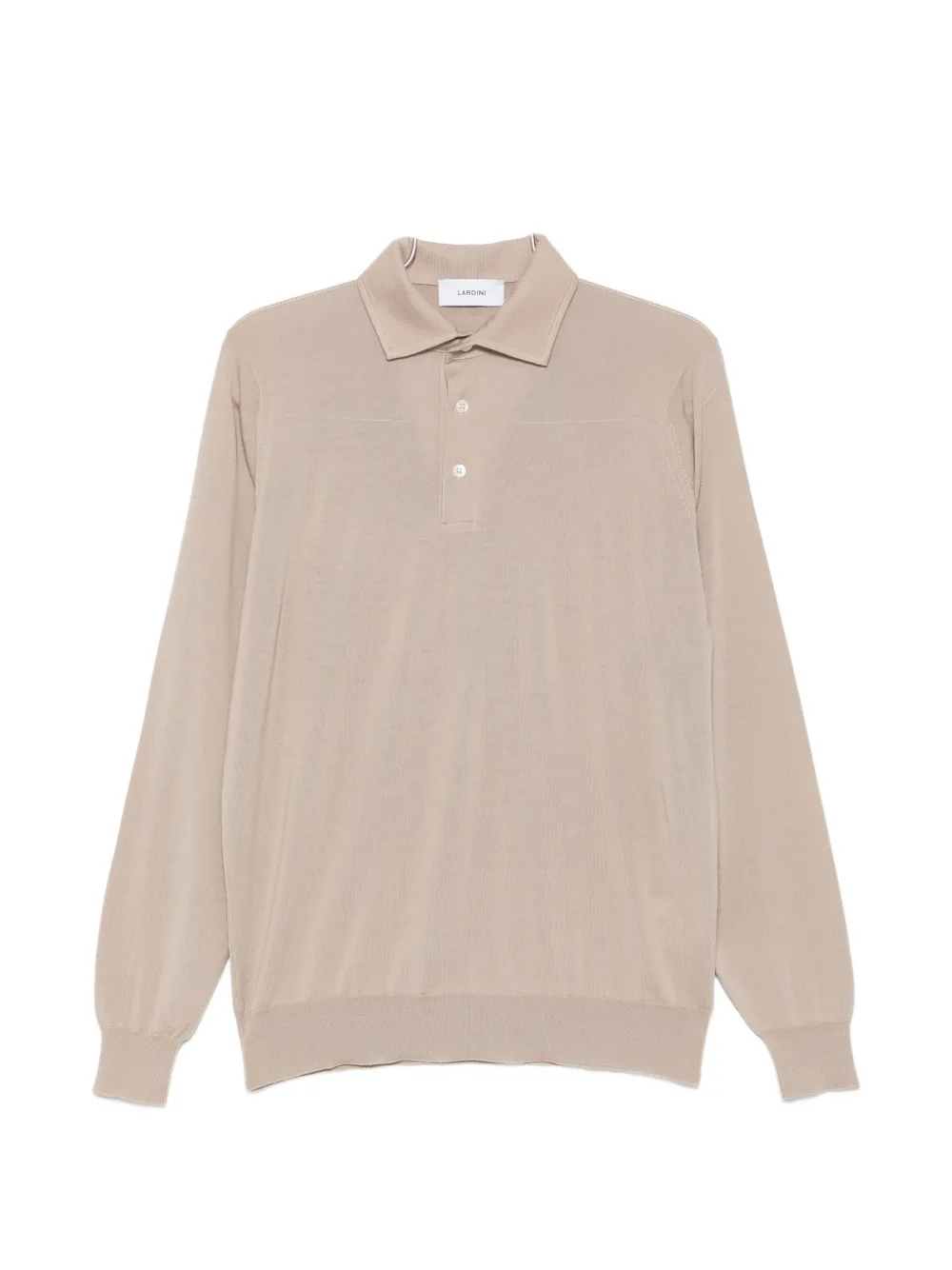 Lardini long-sleeve polo shirt - Nude