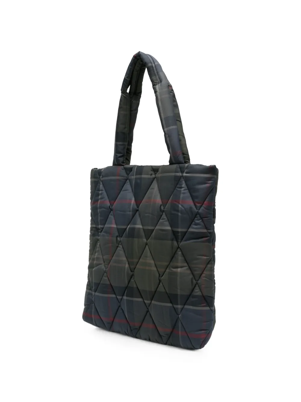 Barbour Arlene Tartan gewatteerde shopper Groen