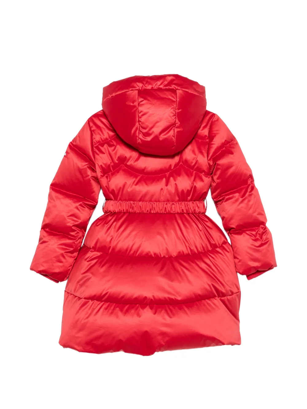 Monnalisa Jas met bloemapplicatie en ceintuur Rood
