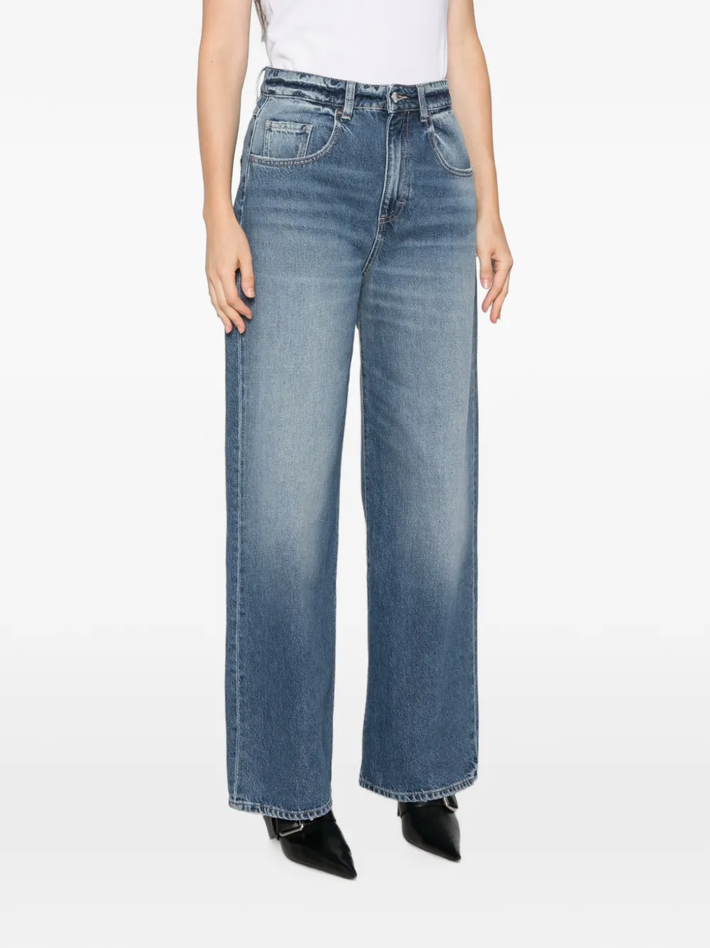 ICON DENIM Jeans met wijde pijpen Blauw