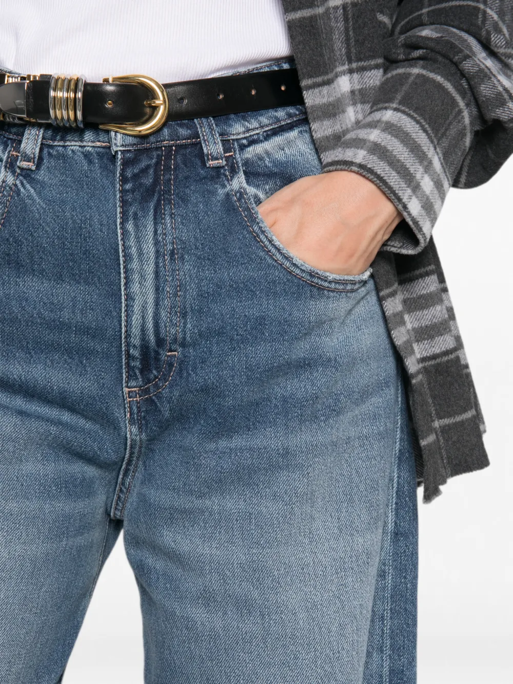 ICON DENIM Jeans met wijde pijpen Blauw