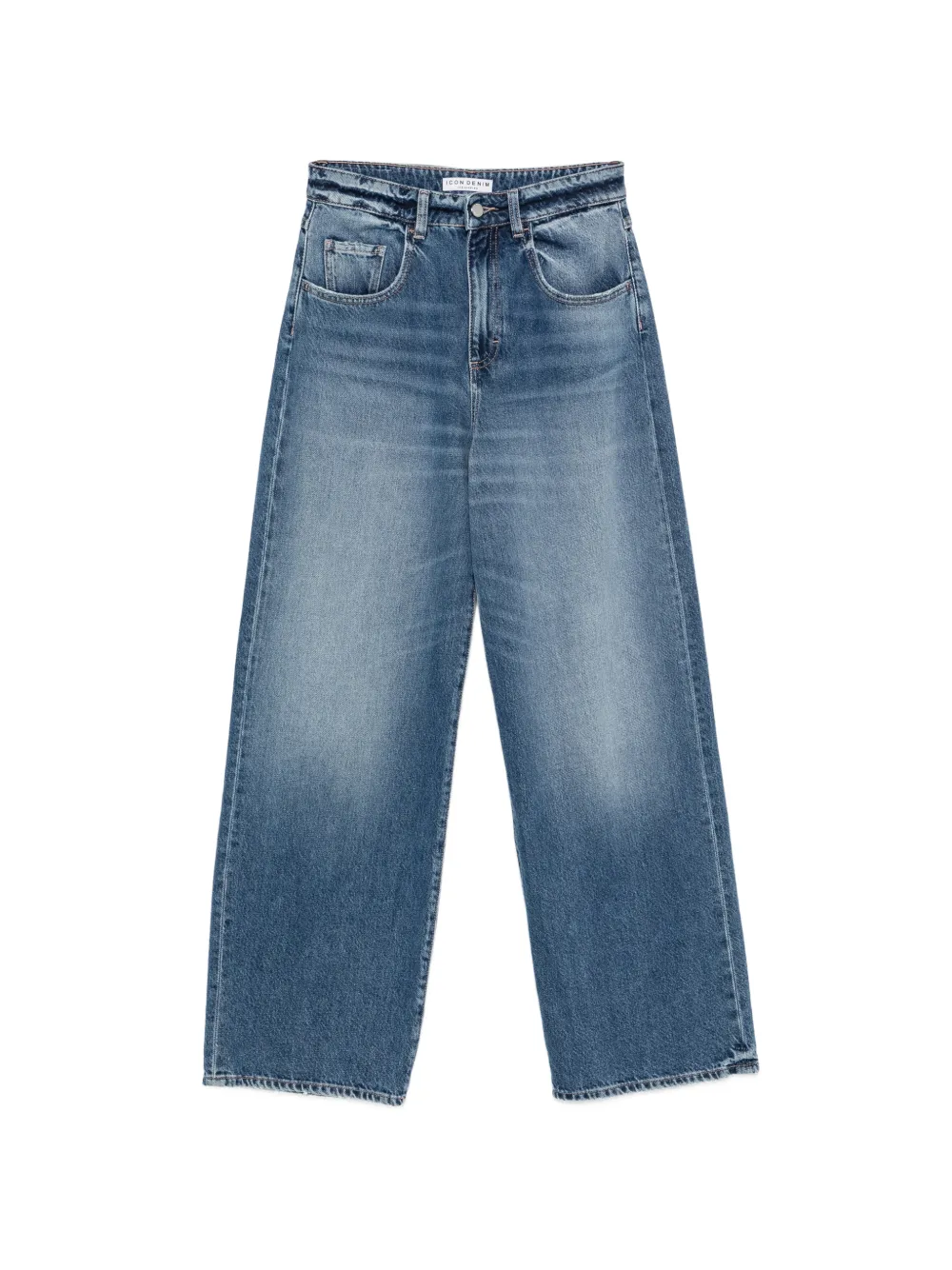 ICON DENIM faded wide-leg jeans - Blau