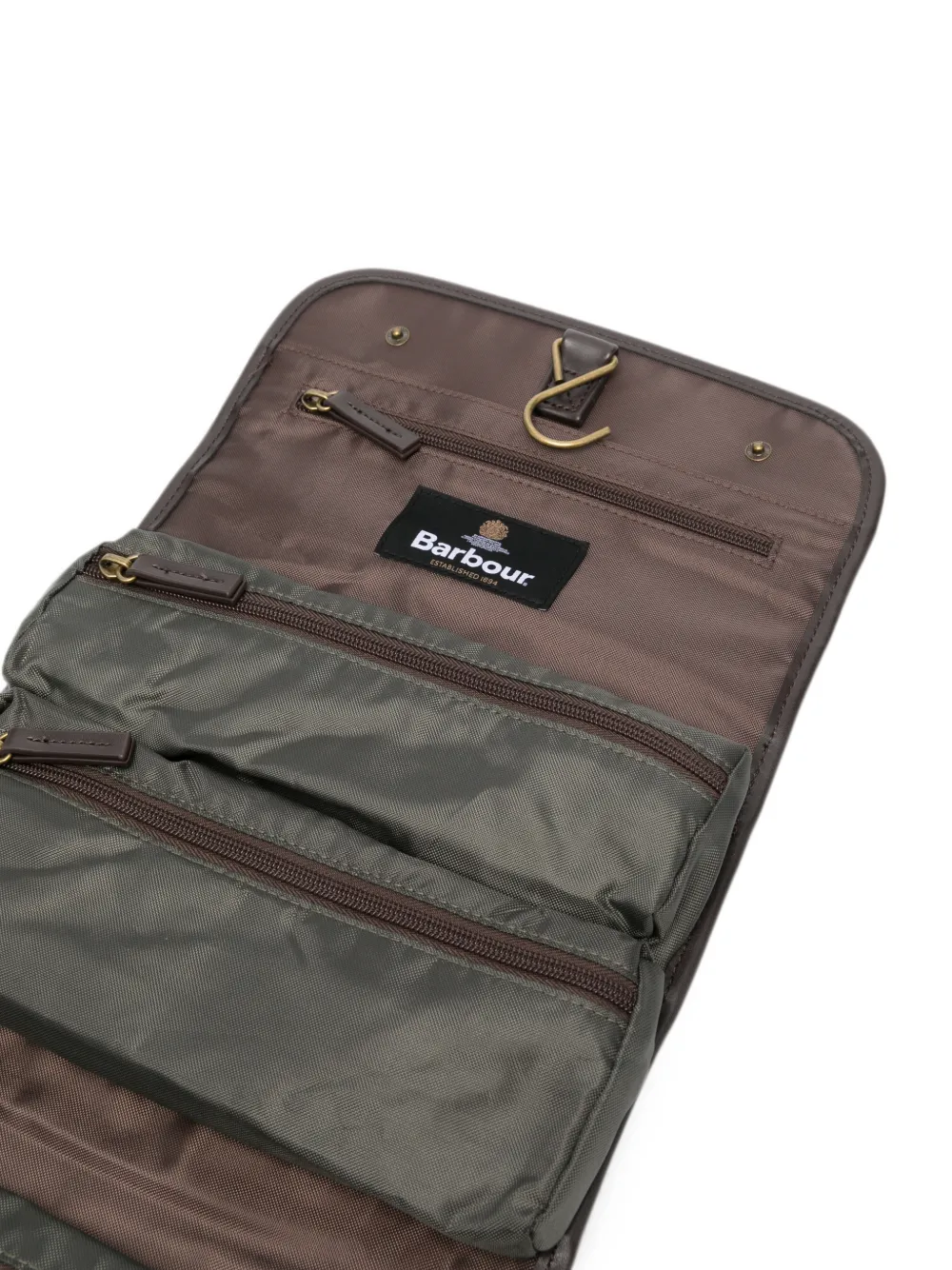 Barbour Beacon toilettas met logopatch Groen