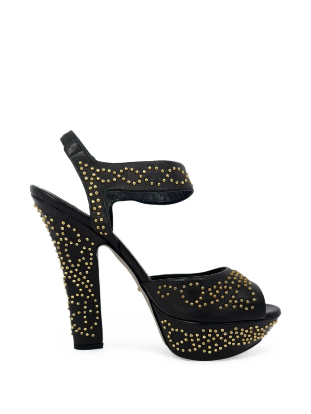 Sergio Rossi Vintage 2018 Studded platform sandals - Schwarz