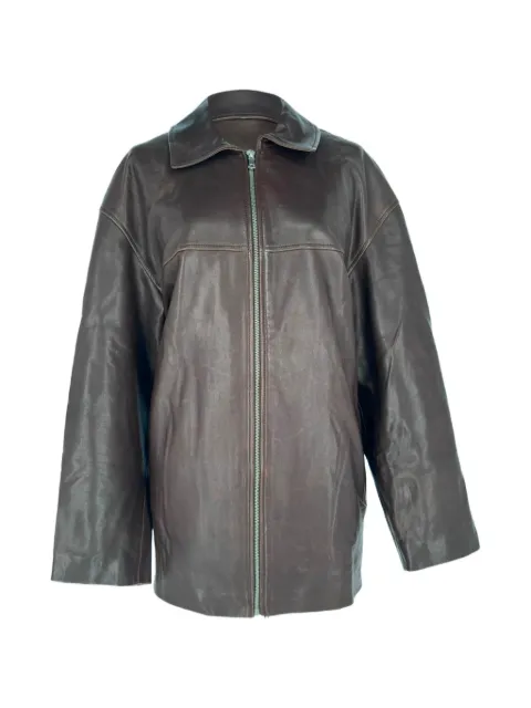 Nour Hammour Zip-up leather jacket