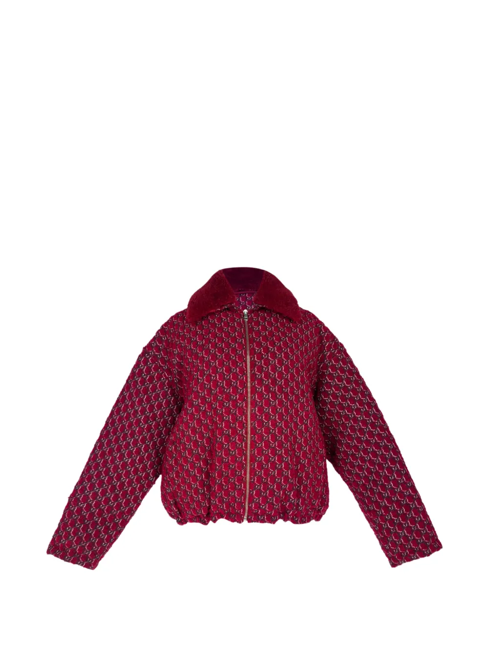Gucci Pre-Owned GG Shadow tweed jacket - Rosso