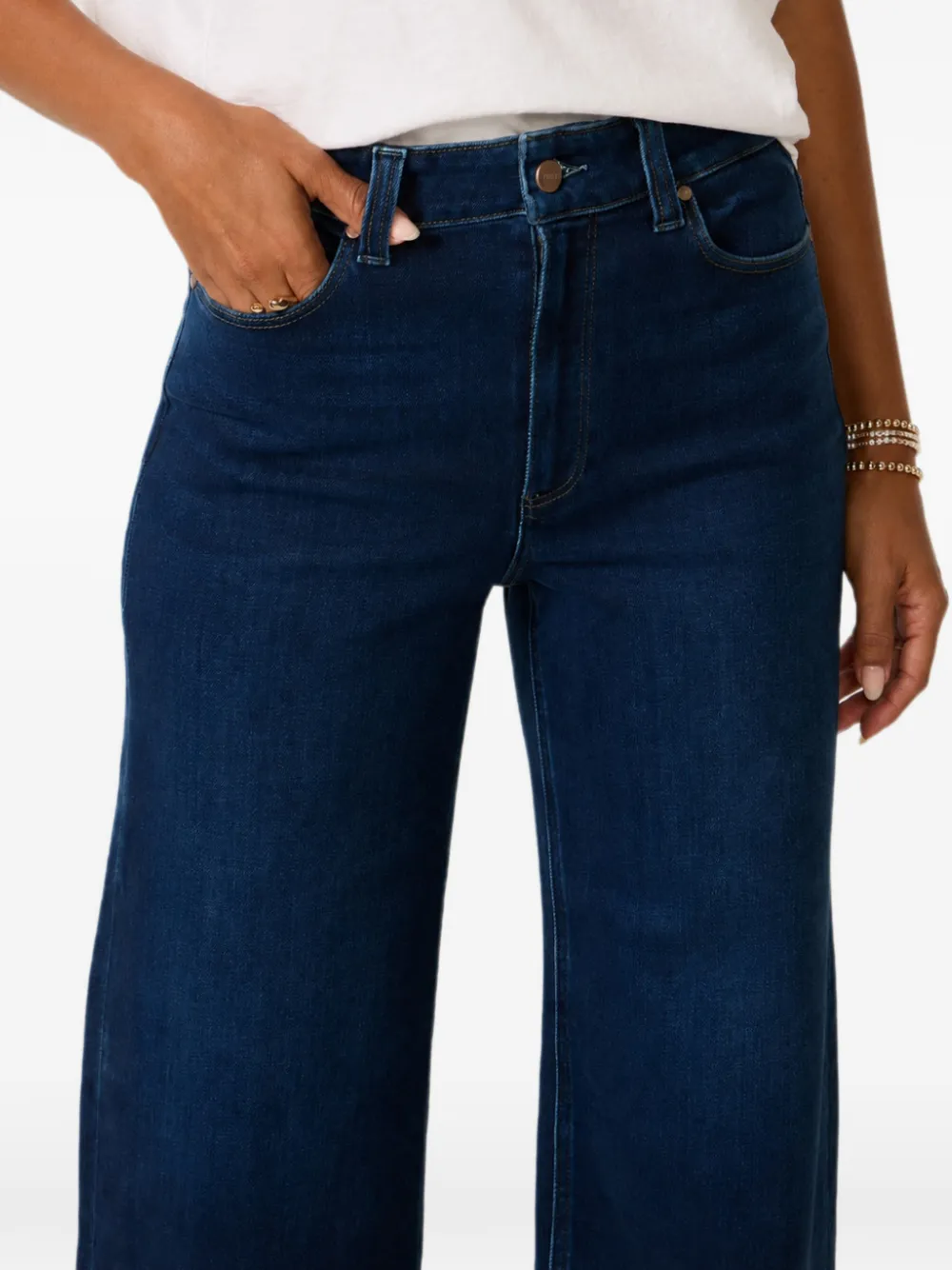 PAIGE Jeans met wijde pijpen Blauw