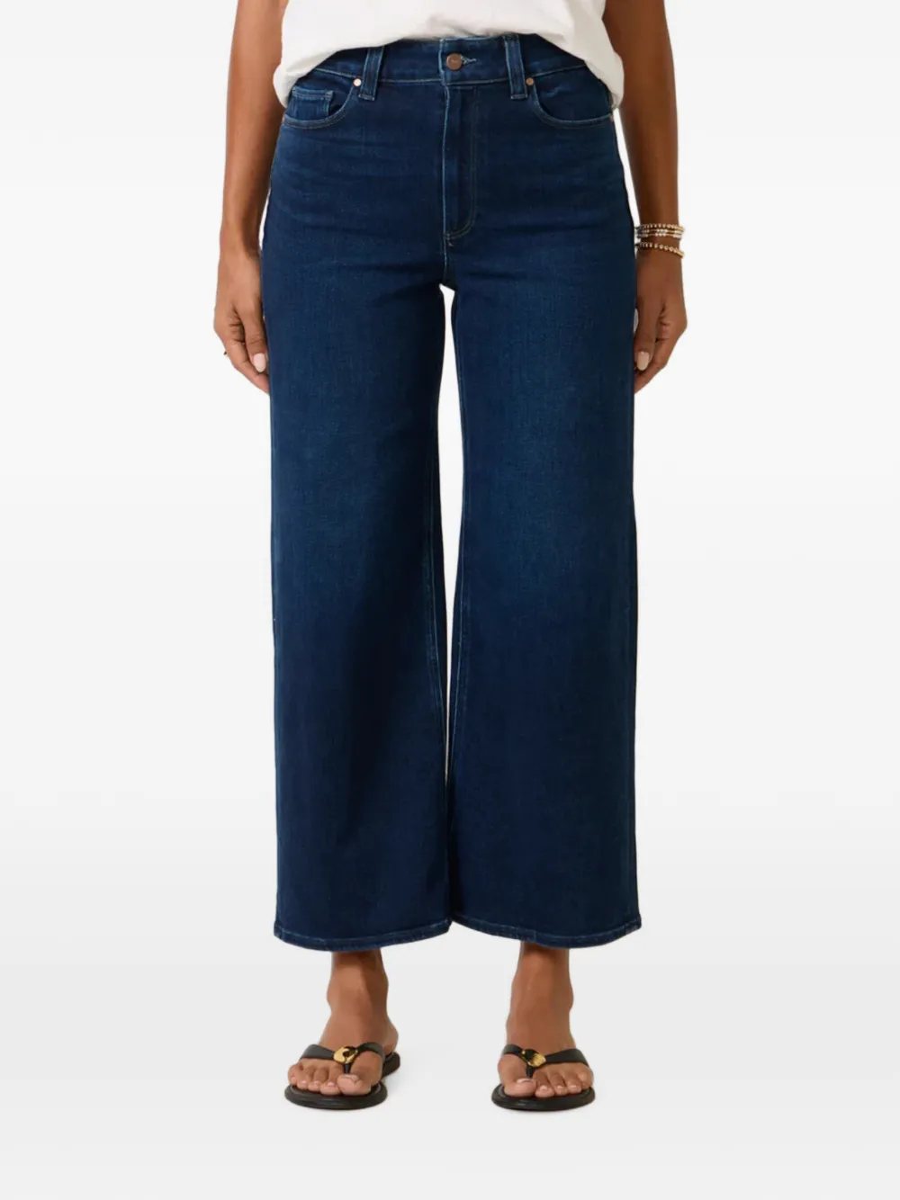 PAIGE Jeans met wijde pijpen Blauw