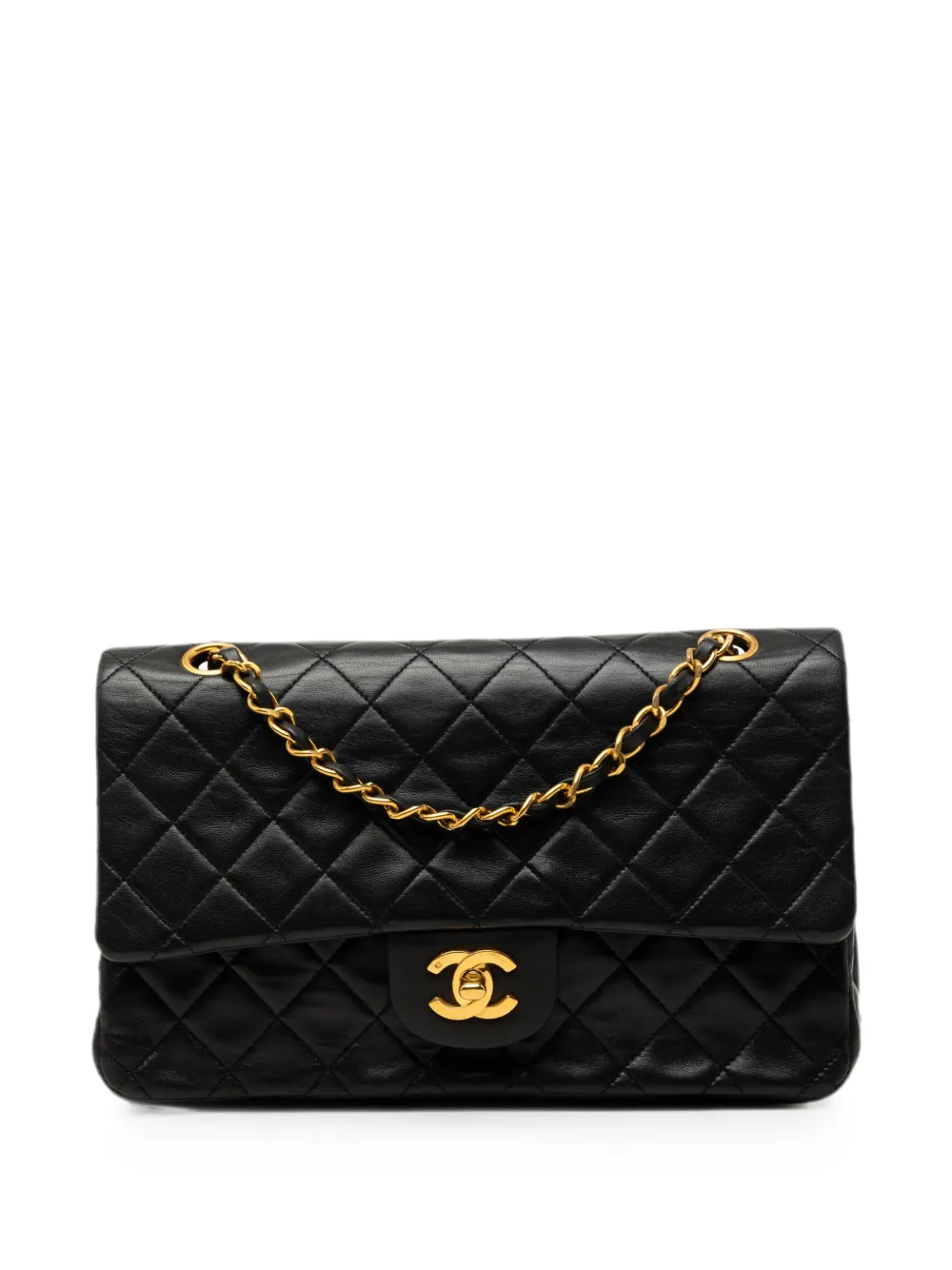 CHANEL Pre-Owned 1989-1991 Medium Classic Lambskin Double Flap shoulder bag - Nero