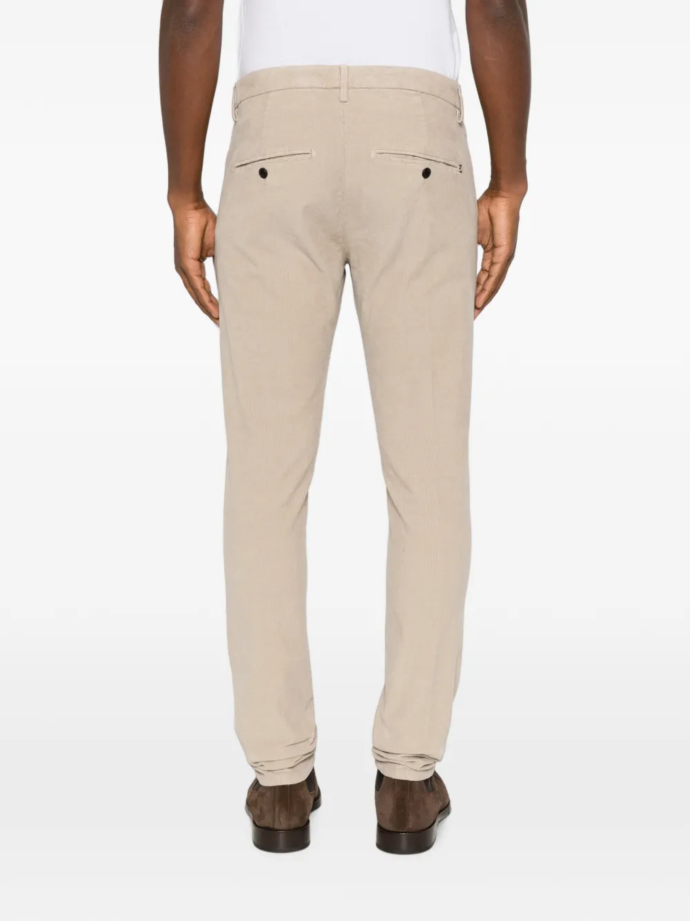 DONDUP Ribfluwelen skinny broek Beige