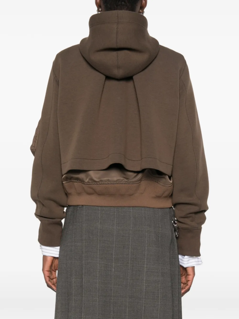 sacai Hoodie met vlakken Bruin
