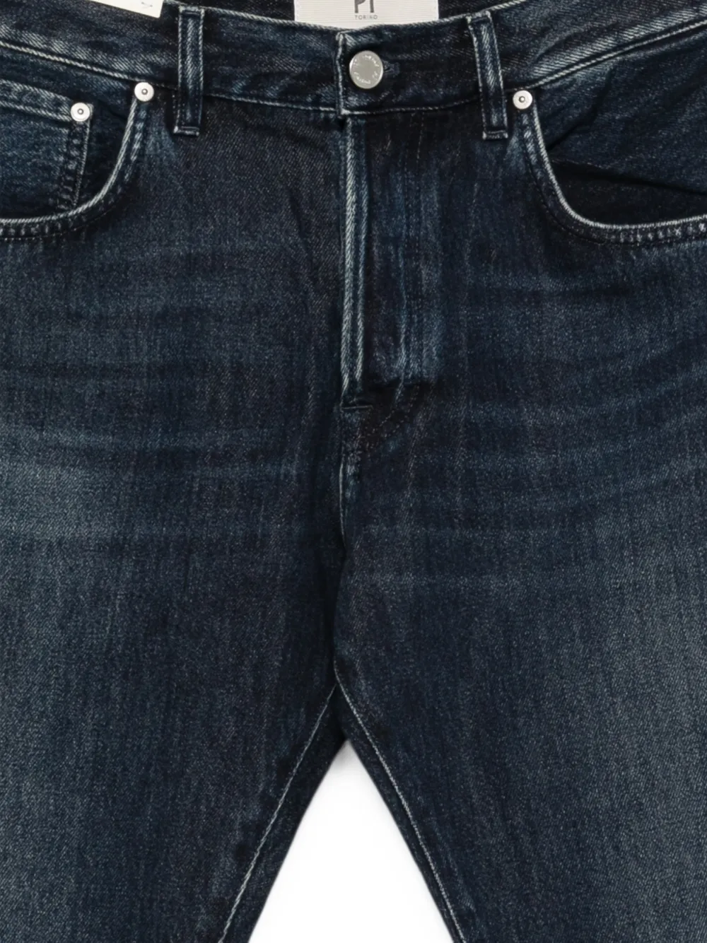 PT Torino Jeans met vervaagd effect en whisker-effect Blauw