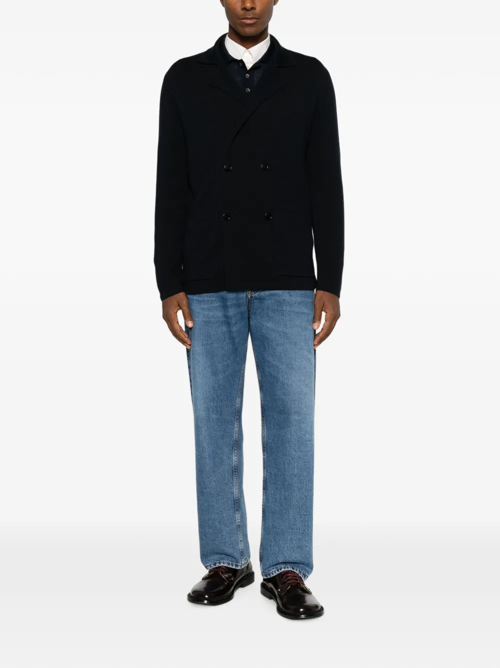 Tagliatore Jack met dubbele rij knopen Blauw