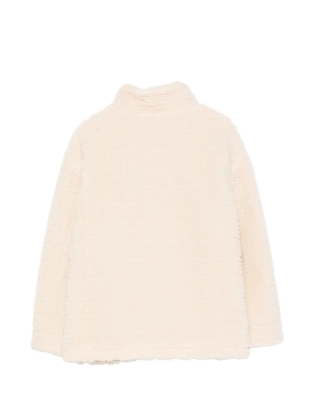 Fendi Kids Jack met teddy-textuur en logopatch Beige