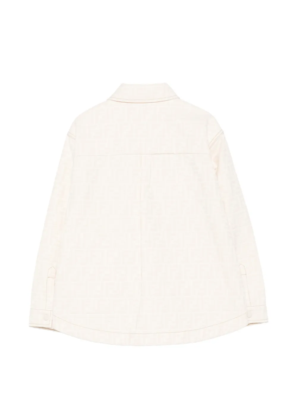 Fendi Kids Overhemd met FF-monogram Beige