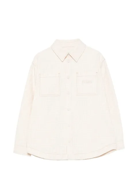 Fendi Kids logo-embossed shirt jacket