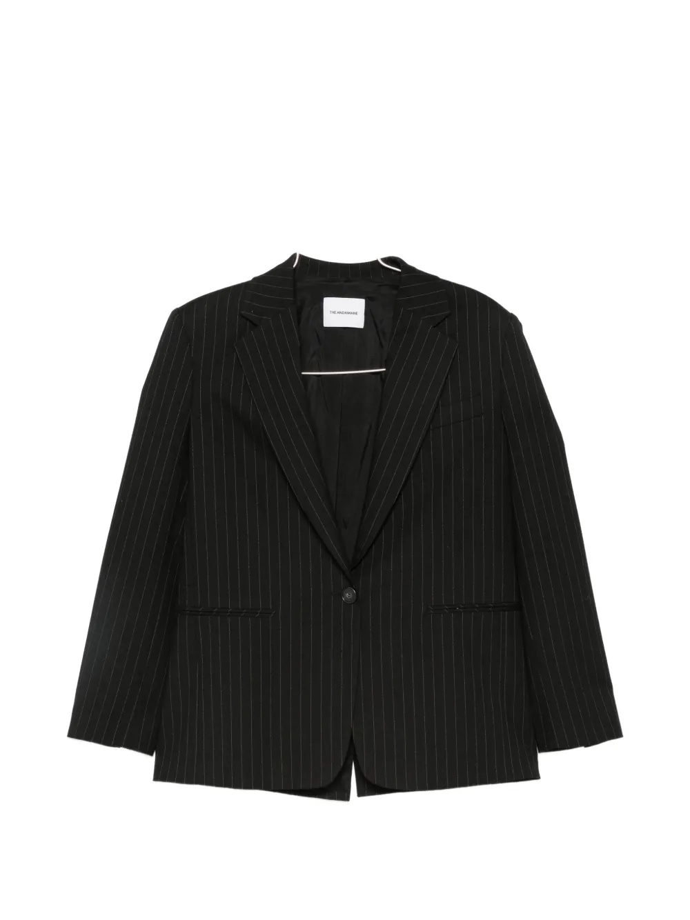 THE ANDAMANE pinstripe-pattern blazer - Schwarz
