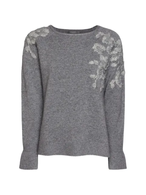 ELENA MIRÒ floral-embroidered sweater