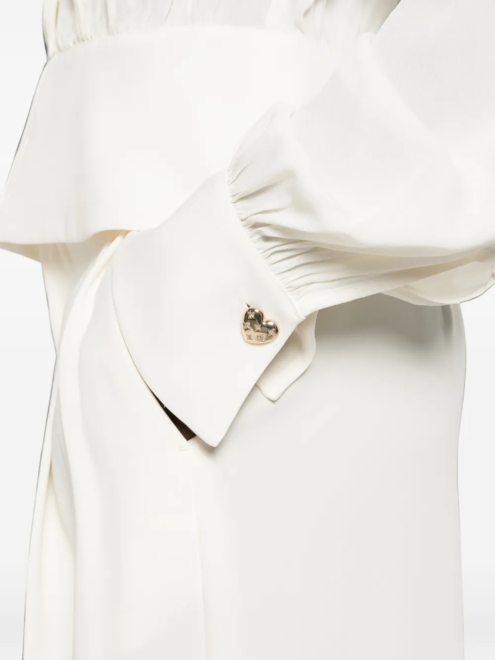 TWINSET Geplooide blouse met peplum-taille Wit