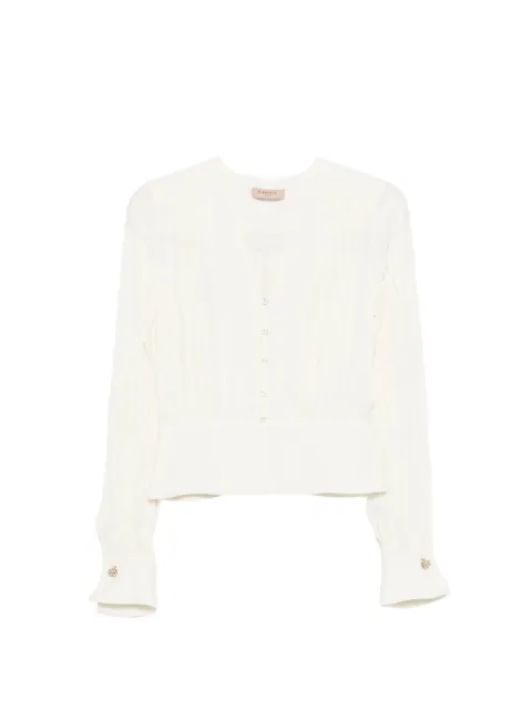 TWINSET pleated peplum-waist shirt