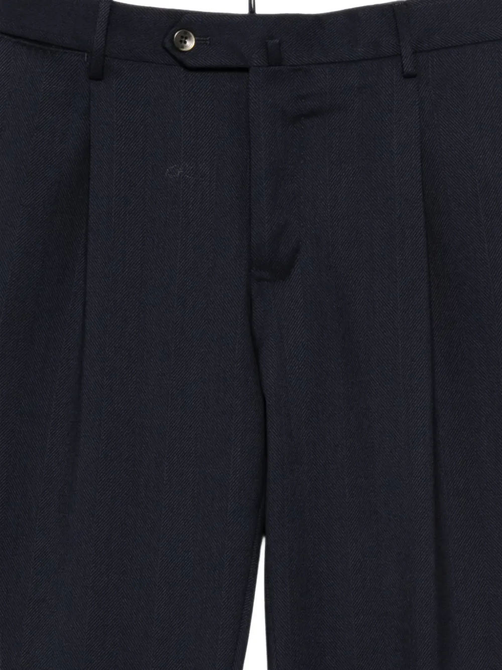 PT Torino Plooibroek met visgraatpatroon Blauw