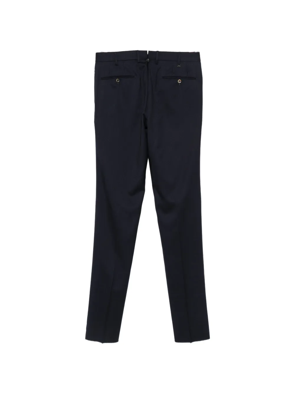PT Torino Plooibroek met visgraatpatroon Blauw