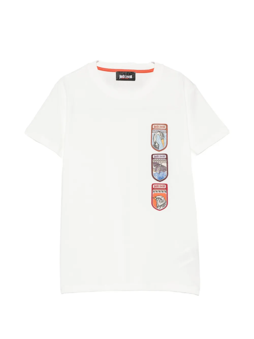 Roberto Cavalli Junior patch-detail short-sleeve T-shirt - Bianco