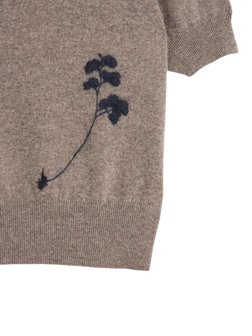Zanone embroidered high-neck sweater Bruin