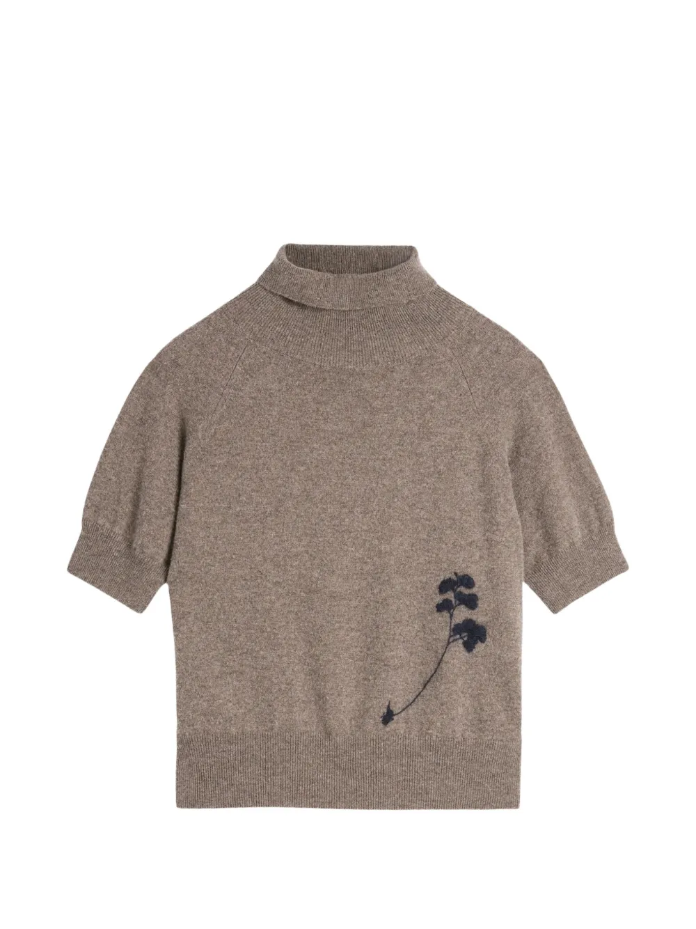 Zanone embroidered high-neck sweater Bruin