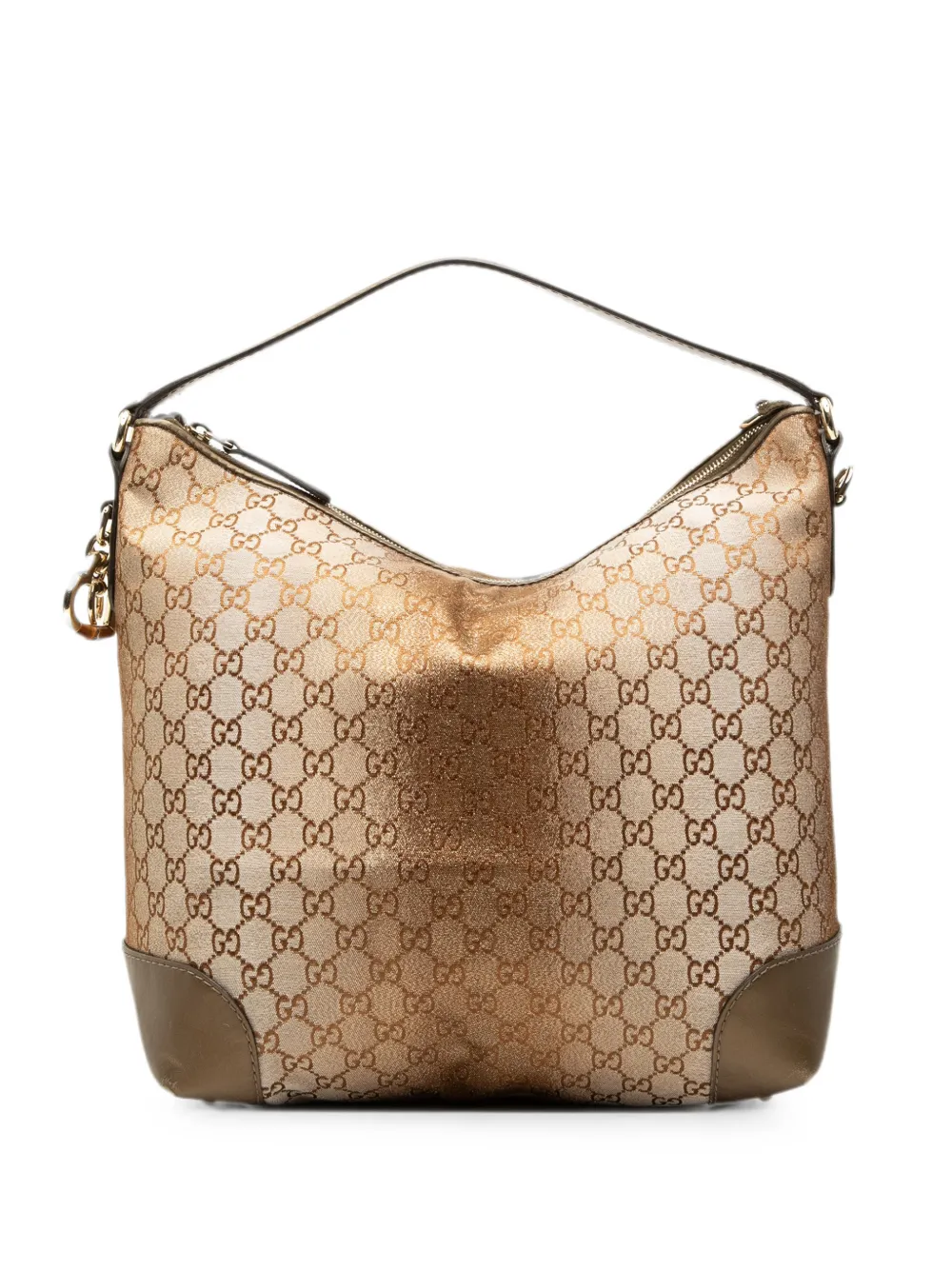 Gucci Pre-Owned 2000-2015 GG Lurex Heart Bit shoulder bag - Braun