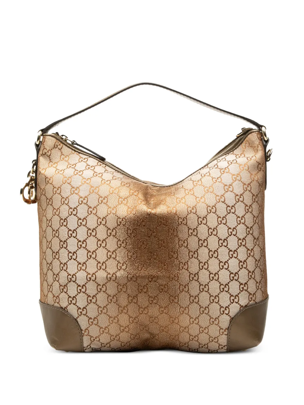 Gucci Pre-Owned 2000-2015 GG Lurex Heart Bit shoulder bag - Marrone